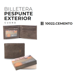 Billetera de Cuero Pespunte Exterior